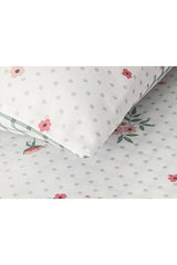 Bloomy Dots Pink King Size Cotton Duvet Cover Set