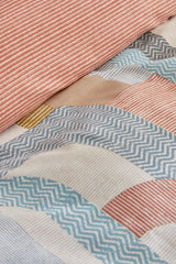 Sava 100% Cotton Single Duvet Cover Set - Modern Abstract Design