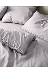 Odette Double 100% Cotton Ranforce Duvet Cover Set - Grey