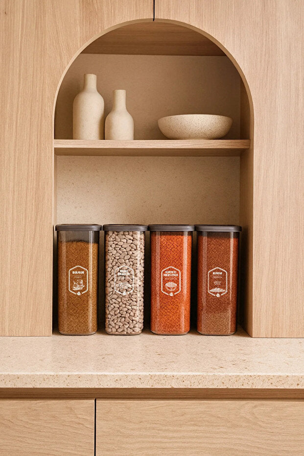 Square Food Storage Containers - 12-Piece Set, 1750ml Capacity