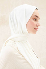 Medina Silkesjal - Elegant Hvid