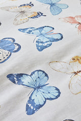 Danny 100% Cotton Double Duvet Cover Set - Butterfly Pattern