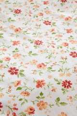 Cecile Double Floral Cotton Duvet Cover & Blanket Set