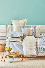 Milo Blue Double Winter Bedding Set - 5 Pieces