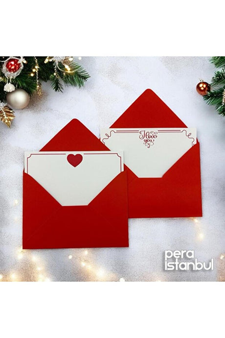 Romantic Gift Note Card Set - 2 Envelopes & 2 Cards (13x18cm)