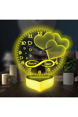 Personalized Infinity Love LED Clock Lamp - 16 Color Remote Control