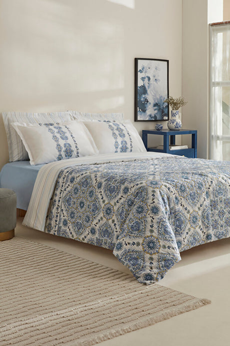 Tion 100% Cotton Double Size Quilted Duvet Cover Set