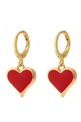 Gold Tone Heart Drop Earrings - Perfect Valentine's Day Gift