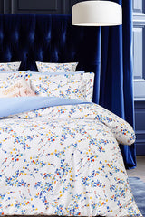 Botanical Blue Double Duvet Cover Set - 4-Piece Cotton