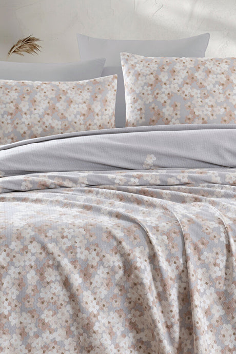 Double Printed Cotton Pike Bedspread - Rose Floral