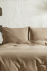 4 Element Double Duvet Cover Set - Latte, 100% Cotton