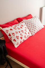 Lover Single Duvet Cover Set - 100% Cotton Hearts