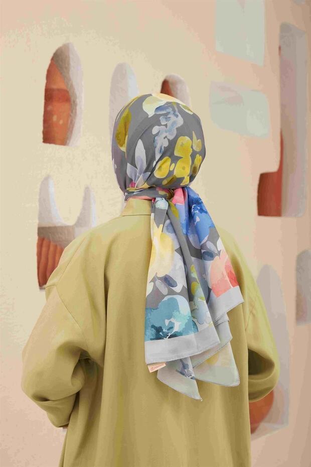 Comfort Flowers Cotton Shawl - Papaya