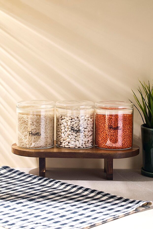 500ml Borosilicate Glass Food Storage Jars - Set of 3