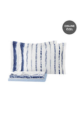 Darby Double Pique Set - Modern Blue Stripes, 4-Piece