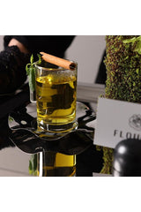 Prémiová turecká skleněná souprava na čaj a kávu s mátovým vzorem - 18 kusů