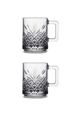 Pasabahce Timeless Professionele Handvat Glazen Kopjes Set - 2x 250ml