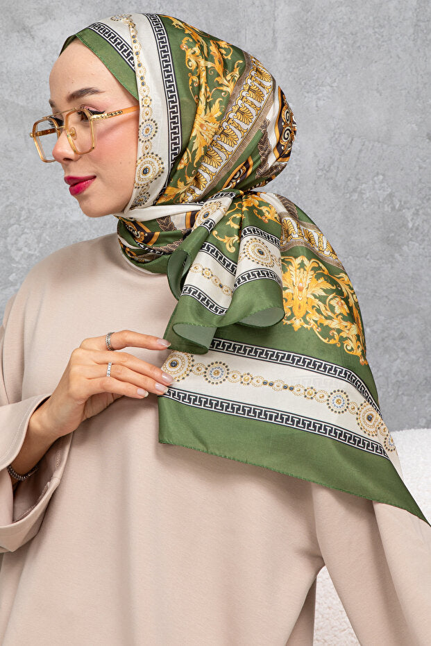 Zijde Voile Sjaal Elegante Barok Ontwerp