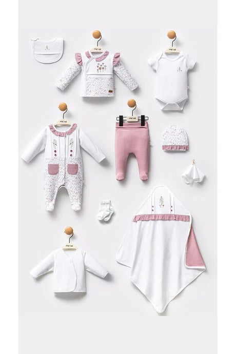Girls Newborn 10-Piece Hospital Exit Bodysuit & Accessory Set