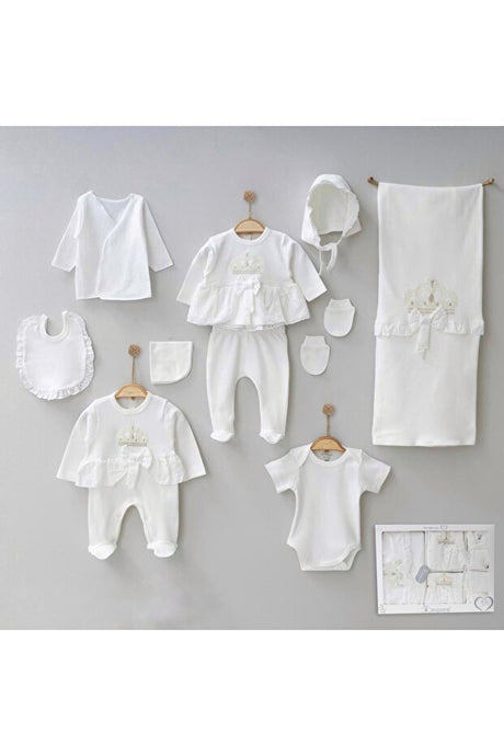 Newborn Organic Crown Lace 10-Piece Hospital Exit Set
