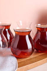 Modern Turkish Tea Glasses - 6-Piece Set, 200ml