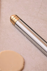 75 cm 304 Stainless Steel Rolling Pin with Gold Details