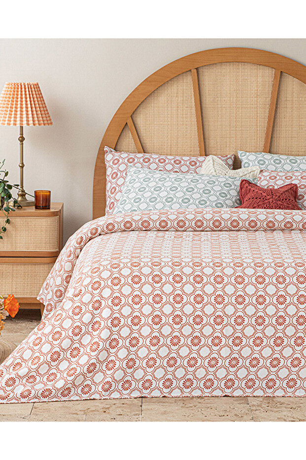 Daisy Cell Printed Single Pike Set - 100% Cotton Comfort