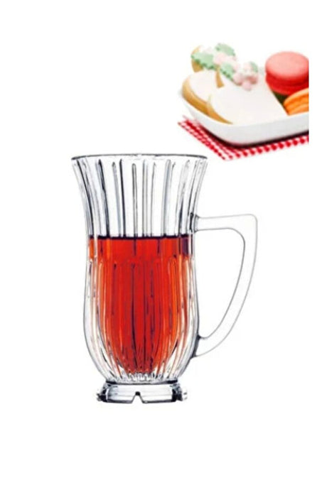 Pasabahce Professional Glamour Handled Glass Mugs - 155ml (2-Pack)