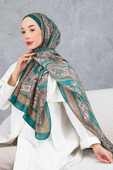 Retro Ethnic Pattern Cotton Scarf - Soft & High Quality