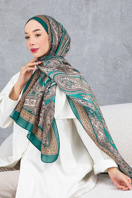 Retro Ethnic Pattern Cotton Scarf - Soft & High Quality
