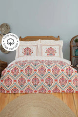 Carmenta Double Duvet Cover Set - 100% Cotton Floral