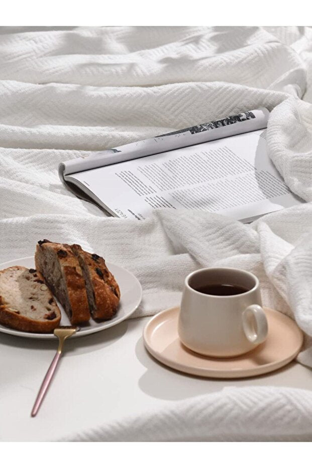 100% Organic Cotton Double Pike Bedspread - 200x230 cm