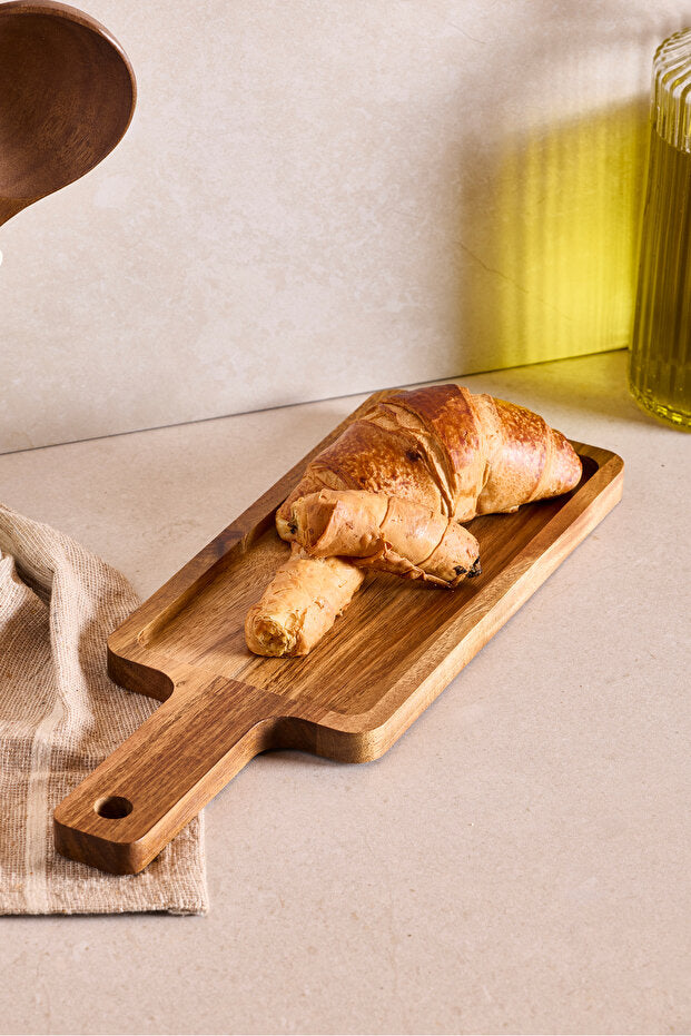 Acacia Wood Serving Board - 37x13 cm Elegant Display Tray