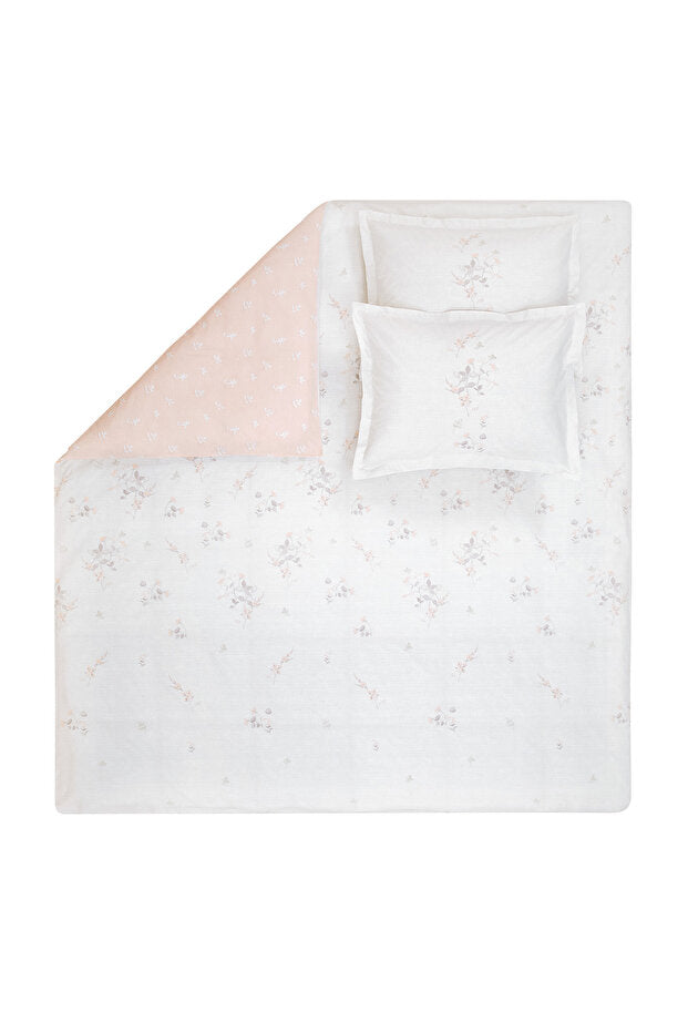 Ember Double Ranforce Duvet Cover Set - Powder Pink Floral
