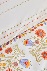 Clarice 100% Cotton Double Duvet Cover Pique Set