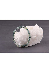 Moss Agate Natural Stone Self-Confidence Bracelet - 18-19 cm