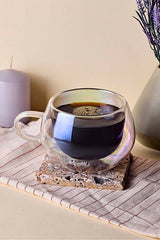 Iridescent Double-Walled Glass Mug - 280ml