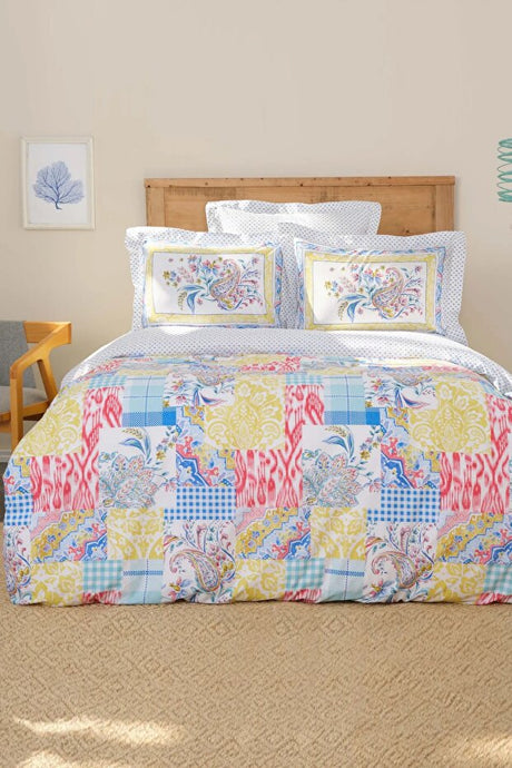 Dallias Double Size 100% Cotton Patchwork Duvet Cover Set