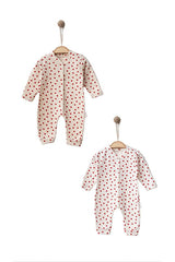 Newborn Heart Print 2-Pack Baby Romper Set