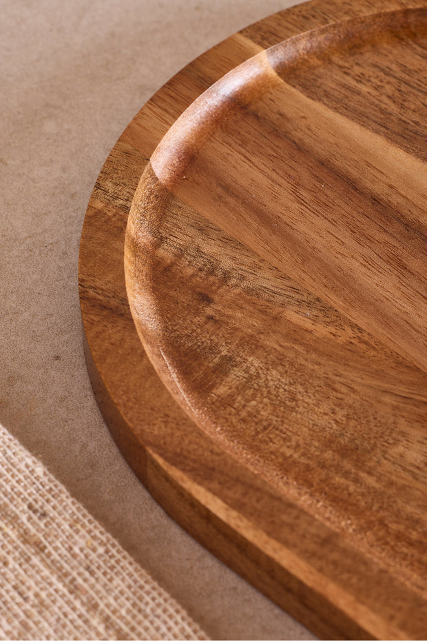 Acacia Wood Serving Board - 35x16 cm Natural & Elegant Design