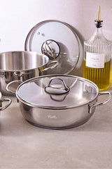 8 Piece Induction Base Stainless Steel Pot Set for Modern Kitchens