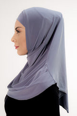 Easy-Wear Pleated Hijab Set - 50cm, 2-Piece