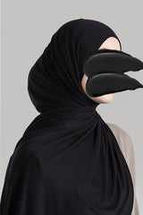 Black Jersey Shawl - Soft, Stylish & Everyday Comfort