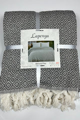 Natural Pike Bedspread - King Size 240x260cm, 85% Cotton