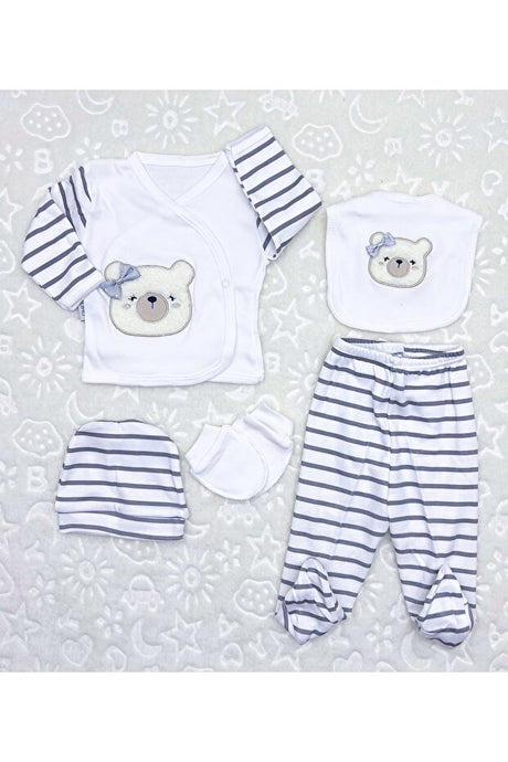 Cute Bear 5-Piece Newborn Hospital Exit Set - 0-3 Months