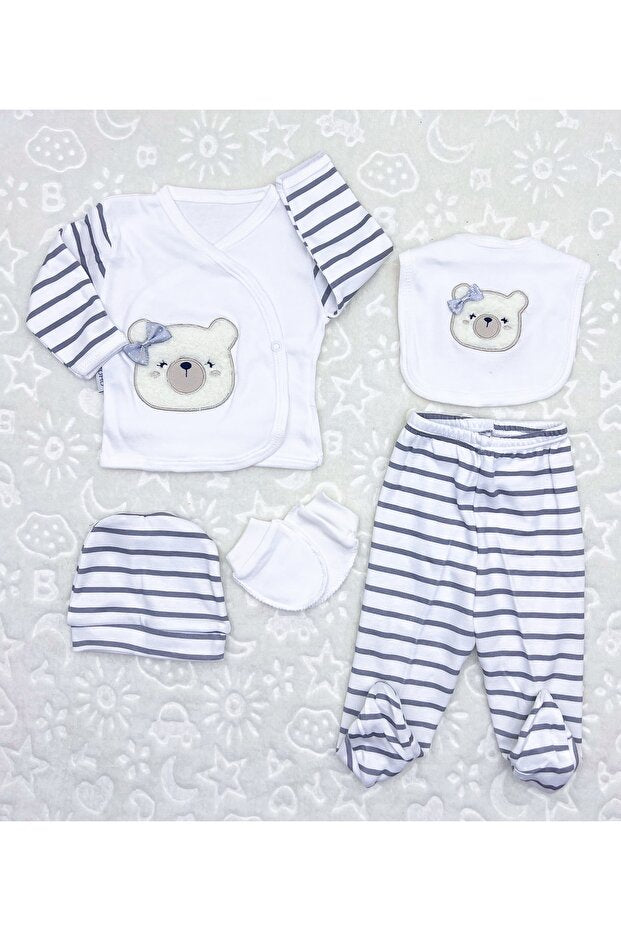 Cute Bear 5-Piece Newborn Hospital Exit Set - 0-3 Months