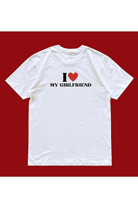 Unisex Oversize I Love My Girlfriend T-Shirt - Valentine's Day Gift