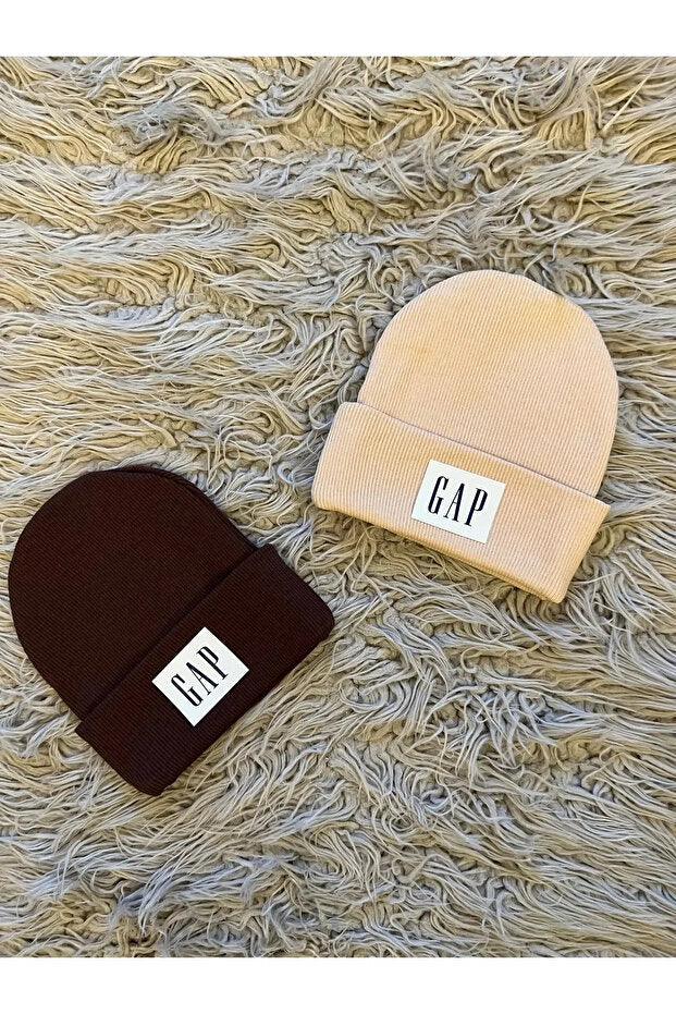 Ribbed Cotton Beanie Set x 2 Pack