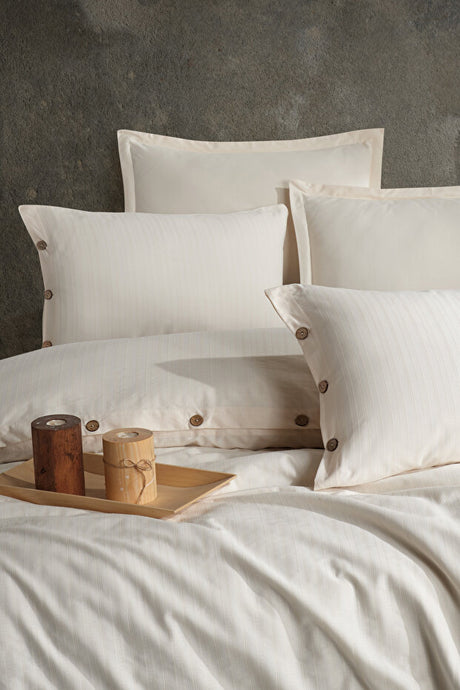 100% Cotton Double Buttoned Duvet Cover Set - 200x220 cm
