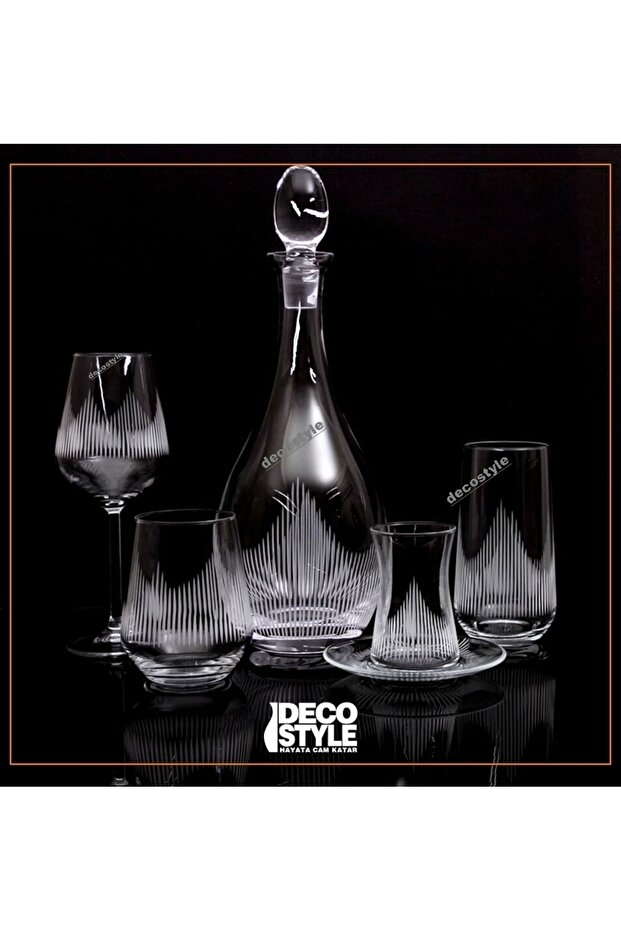 Decostyle Pasabahce Hisar Premium 12-Person Glass & Pitcher Set - 61 Pieces